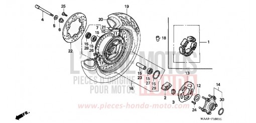 RUOTA POSTERIORE (VT1100C2) VT1100C2W di 1998
